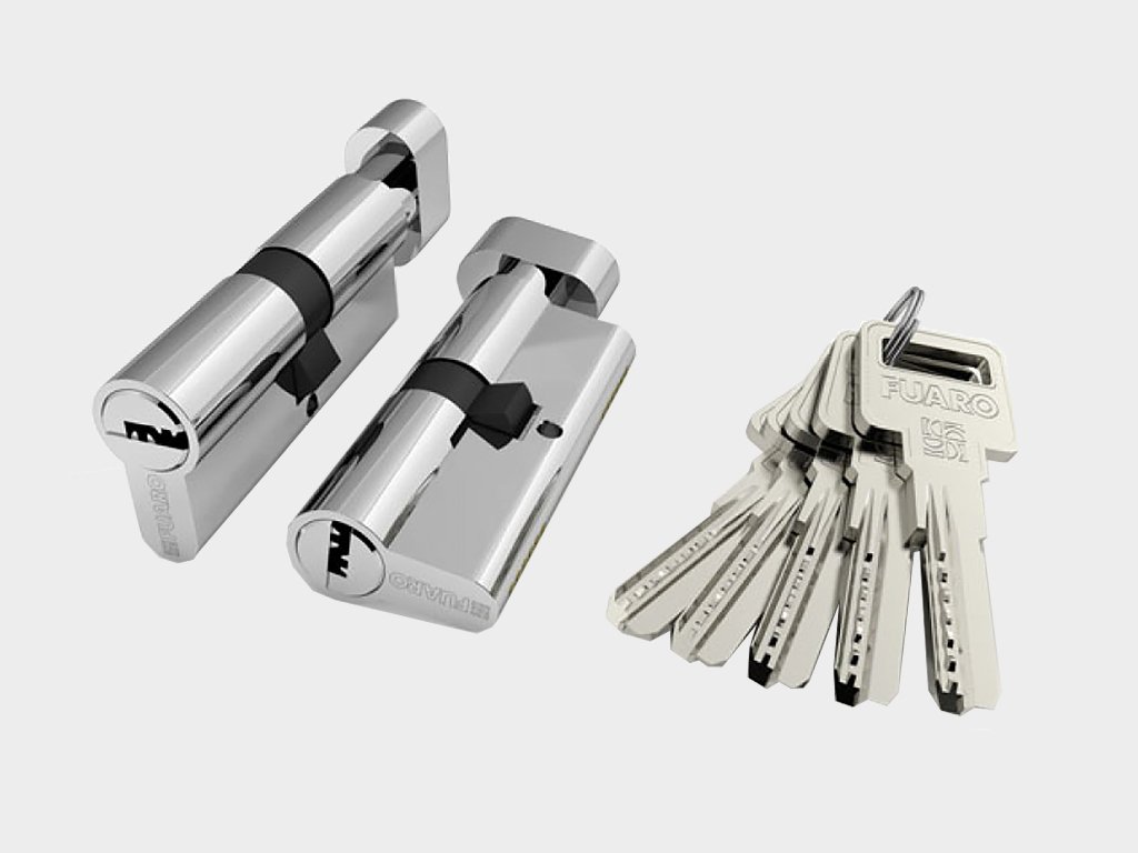 Цилиндровый механизм из алюминия «ключ-вертушка» с 5 ключами в комплекте Новый Уренгой